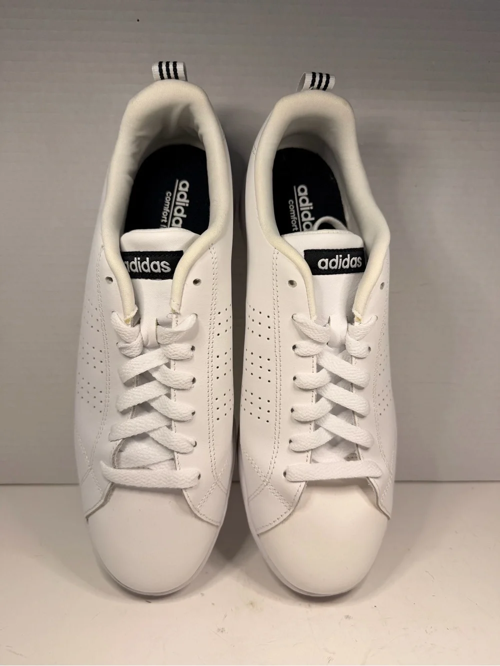 Adidas Advantage Clean White Court Sneakers Shoes Size 9.5